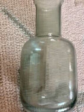NWOT Anthropologie Green Ribbed Glass Pitcher